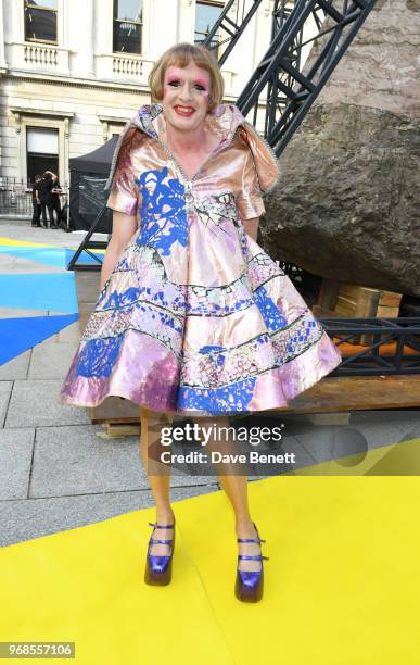 Grayson Perry attends the Royal Academy Of Arts summer exhibition preview party 2018 on June 6, 2018 in London, England.