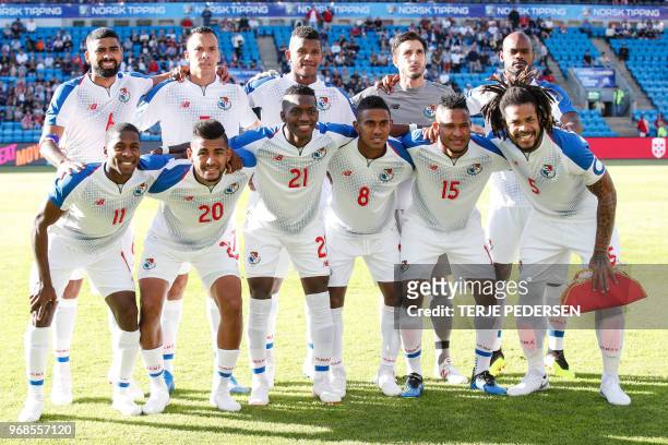Panama's poses for a picture prior to the international friendly football match between Norway and Panama in Oslo on June 6, 2018. - : Gabriel Gomez,...
