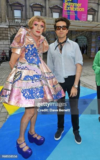 Grayson Perry and Nick Grimshaw attend the Royal Academy Of Arts summer exhibition preview party 2018 on June 6, 2018 in London, England.