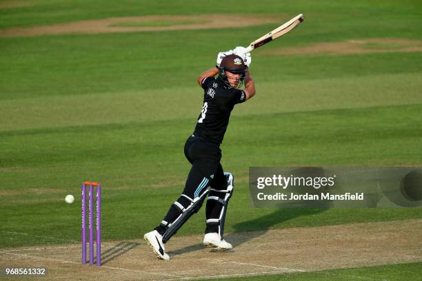 Will Jacks of Surrey bats during the Royal London One-Day Cup game between Surrey and Glamorgan at The Kia Oval on June 6, 2018 in London, England.