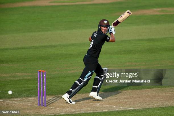 Will Jacks of Surrey bats during the Royal London One-Day Cup game between Surrey and Glamorgan at The Kia Oval on June 6, 2018 in London, England.