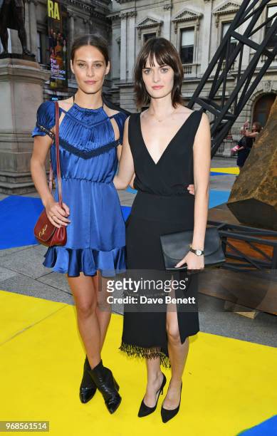 Charlotte Wiggins and Sam Rollinson attend the Royal Academy Of Arts summer exhibition preview party 2018 on June 6, 2018 in London, England.