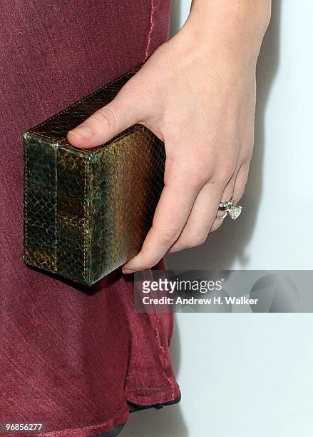 View of Brooklyn Decker's ring during the Women's Fall 2010 Calvin Klein Collection after party on February 18, 2010 in New York City.