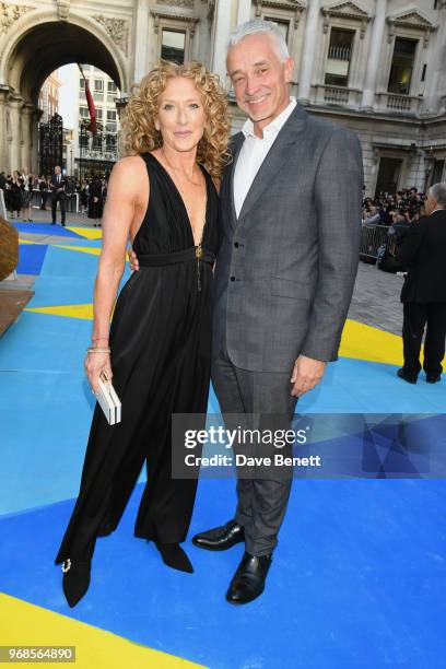 Kelly Hoppen and John Gardiner attend the Royal Academy Of Arts summer exhibition preview party 2018 on June 6, 2018 in London, England.