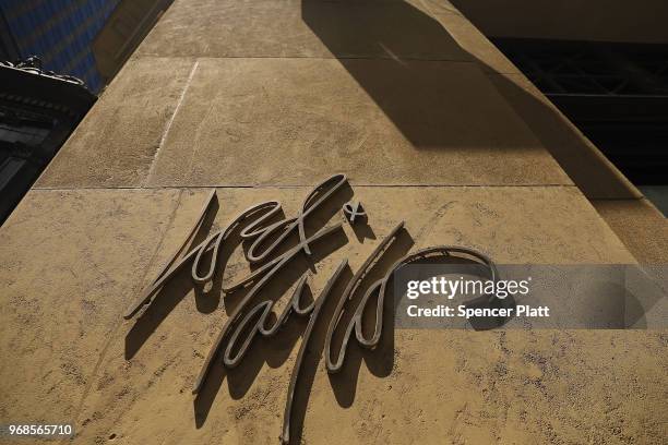 Lord & Taylor sign is displayed on its flagship store on 5th Avenue in Manhattan on June 6, 2018 in New York City. The 192-year-old chain owned by...