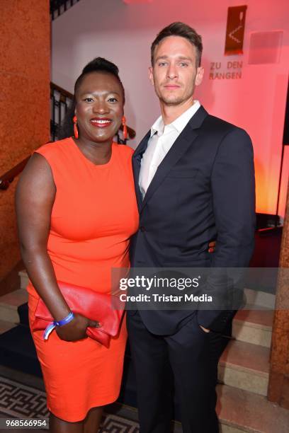 Thelma Buabeng and Vladimir Burlakov attend the Studio Hamburg Nachwuchspreis on June 6, 2018 in Hamburg, Germany.