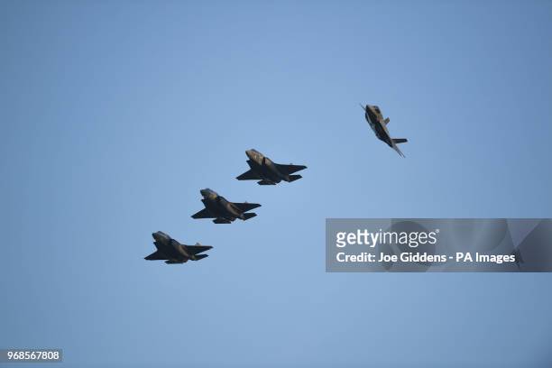 Britain's F-35B jets arrive at RAF Marham in Norfolk.
