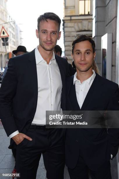 Vladimir Burlakov and Ludwig Trepte attend the Studio Hamburg Nachwuchspreis on June 6, 2018 in Hamburg, Germany.