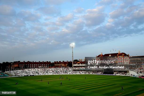 General view of play during the Royal London One-Day Cup game between Surrey and Glamorgan at The Kia Oval on June 6, 2018 in London, England.