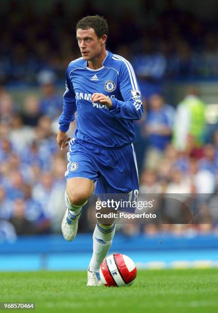 Wayne Bridge of Chelsea in action during the Barclays Premiership match between Chelsea and Manchester City at Stamford Bridge in London on August...
