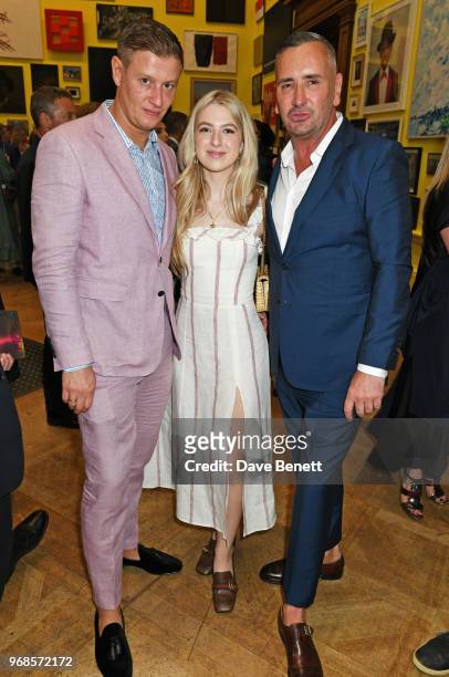 David Graham, Anais Gallagher and Fat Tony attend the Royal Academy Of Arts summer exhibition preview party 2018 on June 6, 2018 in London, England.
