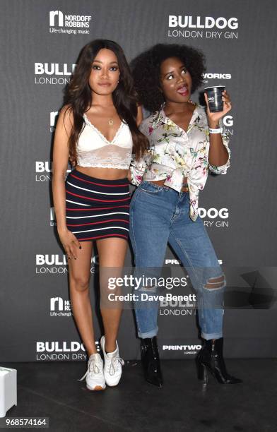 Dionne Bromfield and A*M*E attend The Big Session curated by BULLDOG Gin in aid of Nordoff Robbins at The Printworks on June 6, 2018 in London,