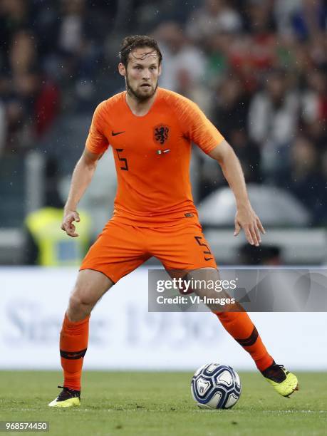 Daley Blind of Holland during the International friendly match between Italy and The Netherlands at Allianz Stadium on June 04, 2018 in Turin, Italy