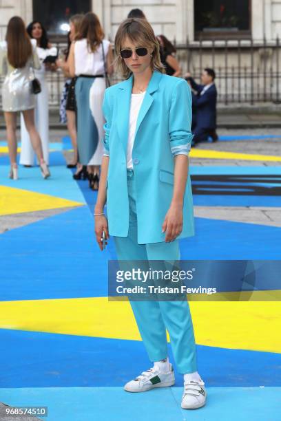 Edie Campbell attends the Royal Academy of Arts Summer Exhibition Preview Party at Burlington House on June 6, 2018 in London, England.