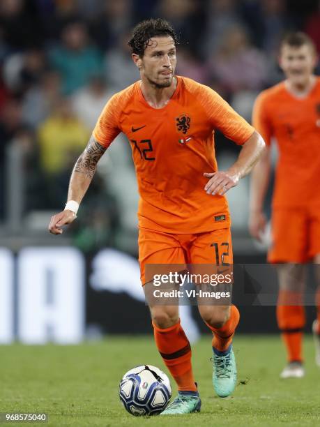 Daryl Janmaat of Holland during the International friendly match between Italy and The Netherlands at Allianz Stadium on June 04, 2018 in Turin, Italy