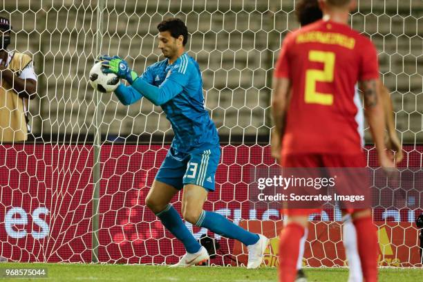 Ahmed El Shenawy of Egypt during the International Friendly match between Belgium v Egypt at the Koning Boudewijnstadion on June 6, 2018 in Brussel...