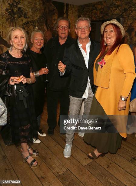 Lynne Franks and friends attend a party hosted by Lynne Franks to celebrate her OBE at The Hospital Club on June 6, 2018 in London, United Kingdom.