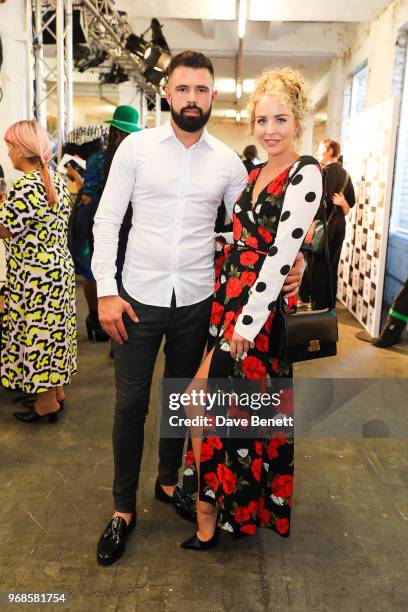 Lee Cronin and Lydia Bright attend the Graduate Fashion Week Gala Show 2018 at The Truman Brewery on June 6, 2018 in London, England.