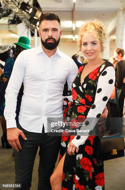 Lee Cronin and Lydia Bright attend the Graduate Fashion Week Gala Show 2018 at The Truman Brewery on June 6, 2018 in London, England.