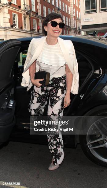 Kristin Scott Thomas seen attending Royal Academy of Arts Summer Exhibition 2018 - party on June 6, 2018 in London, England.