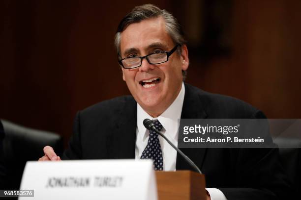 Jonathan Turley, chair of public interest law at George Washington University, testifies during a Federal Spending Oversight And Emergency Management...