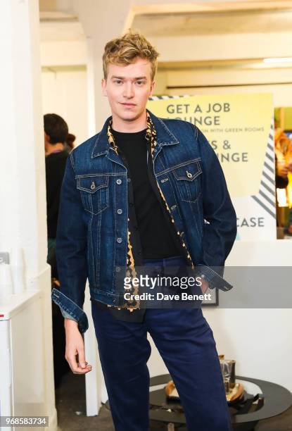 Fletcher Cowan attends the Graduate Fashion Week Gala Show 2018 at The Truman Brewery on June 6, 2018 in London, England.