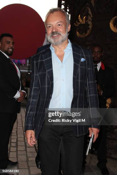 Graham Norton seen attending Royal Academy of Arts Summer Exhibition 2018 - party on June 6, 2018 in London, England.