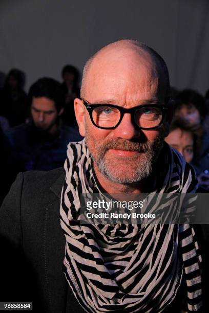 Michael Stipe attends the David Delfin show durnig the Mercedez Benz Fashion Week Fall 2010 on February 18, 2010 in New York City