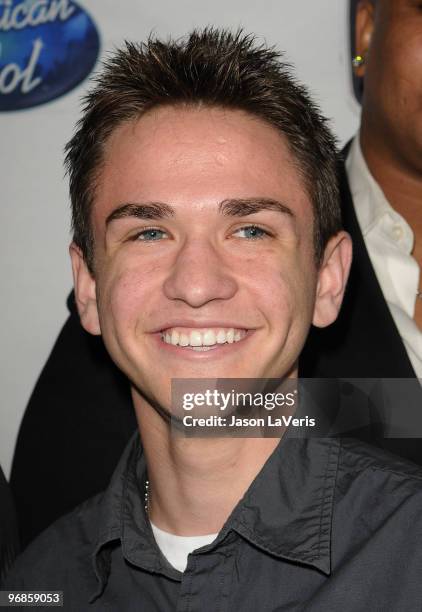 Aaron Kelly attends the "American Idol" top 24 red carpet event at STK on February 18, 2010 in Los Angeles, California.