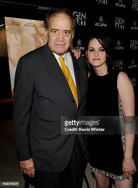 Producer Arthur Cohn and actress Kristen Stewart attend the premiere of Samuel Goldwyn Films' "The Yellow Handkerchief" at the Pacific Design Center...