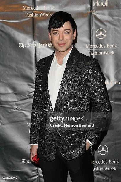 Malan Breton attends So Long Bryant Park at Bryant Park on February 18, 2010 in New York City.