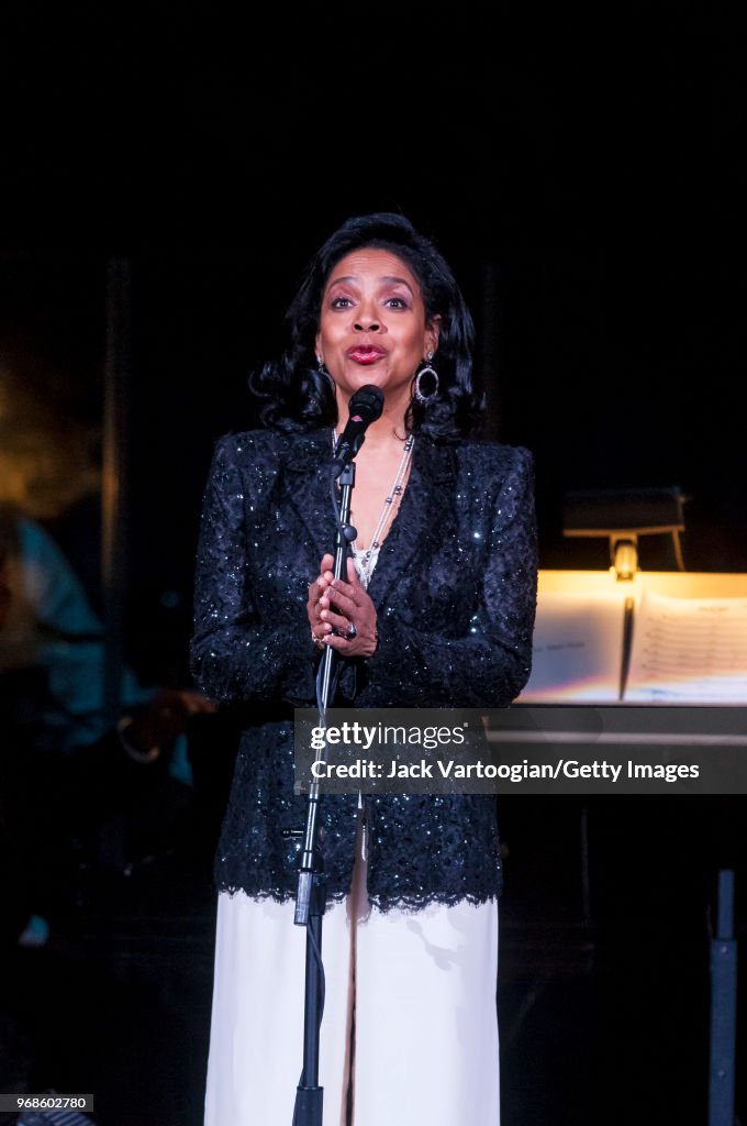 Phylicia Rashad speaks at the 'A Night of Inspiration' concert at Carnegie Hall