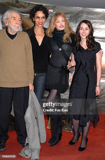 Alain Robbe-Grillet, Farida Khelfa, Arielle Dombasle and Marie Espinosa