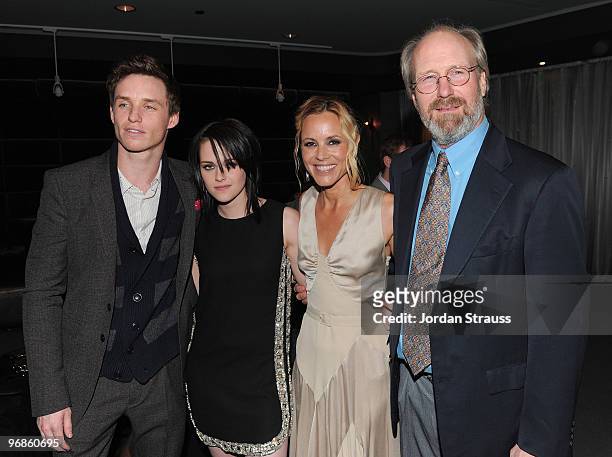 Actors Eddie Redmayne, Maria Bello, Kristen Stewart and William Hurt attend the "The Yellow Handkerchief" Los Angeles Premiere at Pacific Design...