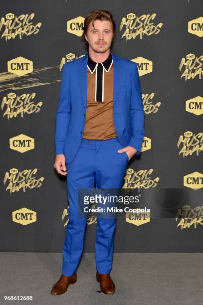 Garrett Hedlund attends the 2018 CMT Music Awards at Bridgestone Arena on June 6, 2018 in Nashville, Tennessee.