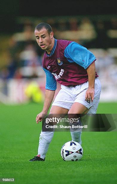 Laurent Courtois of West Ham United on the ball during the pre-season friendly against Peterborough United at London Road in Peterborough, England. \...