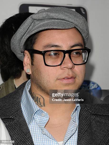 Andrew Garcia attends the "American Idol" top 24 red carpet event at STK on February 18, 2010 in Los Angeles, California.