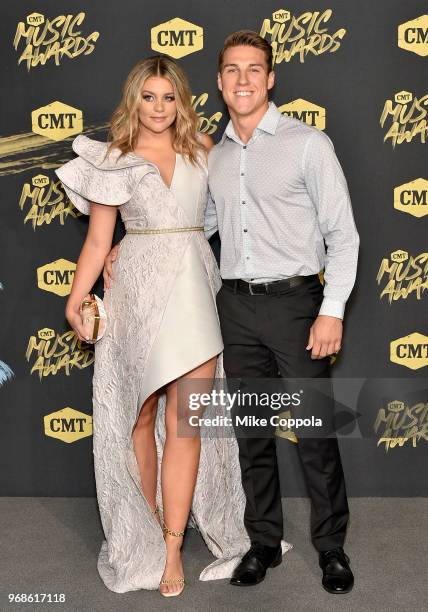 Lauren Alaina and Alex Hopkins attend the 2018 CMT Music Awards at Bridgestone Arena on June 6, 2018 in Nashville, Tennessee.