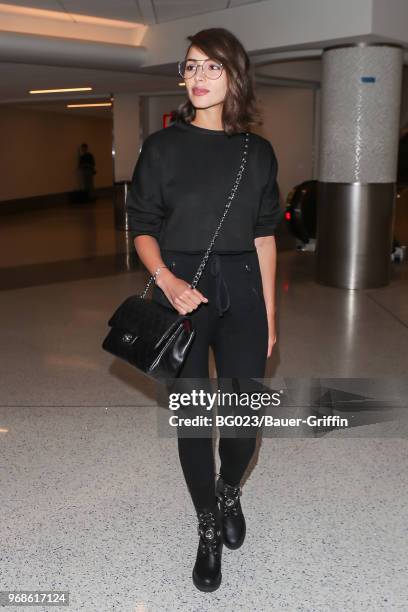 Olivia Culpo is seen on June 06, 2018 in Los Angeles, California.