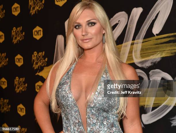 Brooke Hogan attends the 2018 CMT Music Awards at Nashville Municipal Auditorium on June 6, 2018 in Nashville, Tennessee.