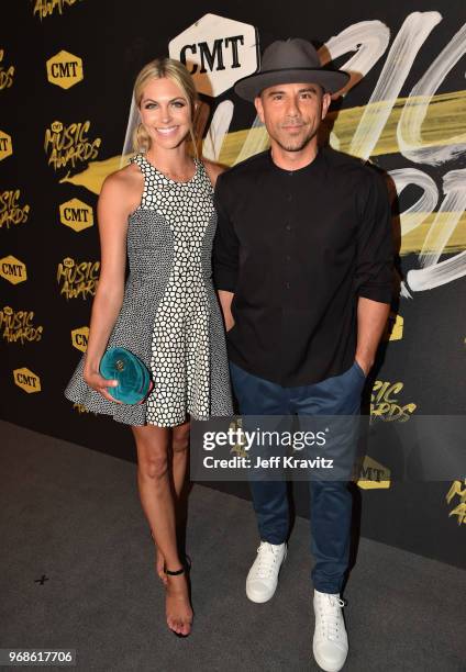 Katherine Stephans and Billy Dec attend the 2018 CMT Music Awards at Bridgestone Arena on June 6, 2018 in Nashville, Tennessee.