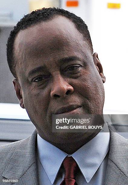 Michael Jackson's doctor Conrad Murray arrives at the Los Angeles Airport Courthouse on February 8, 2010. Murray was charged with involuntary...