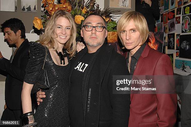 Guest, Director Paul Byrd and Designer Marc Bouwer attend a special screening of Marc Bouwer's "Fall Winter 2010" at the Leo Kesting Gallery on...