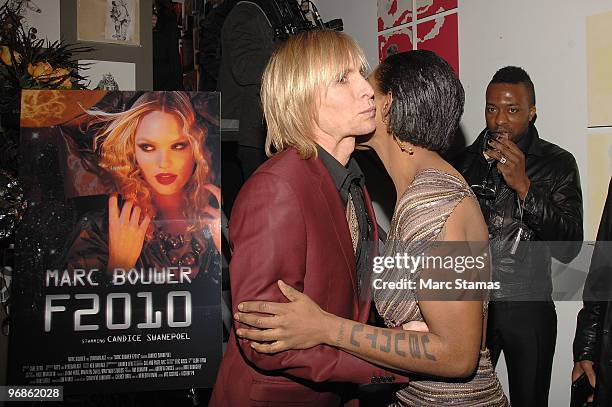 Designer Marc Bouwer and Celebrity Activist Suzanne "Africa" Engo attend a special screening of Marc Bouwer's "Fall Winter 2010" at the Leo Kesting...