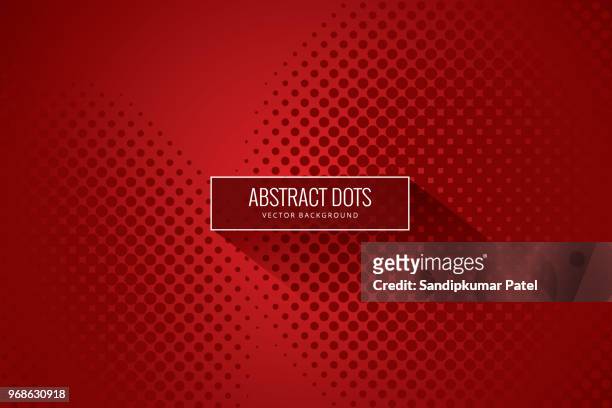 ilustrações de stock, clip art, desenhos animados e ícones de vector halftone abstract transition dotted circular - red background