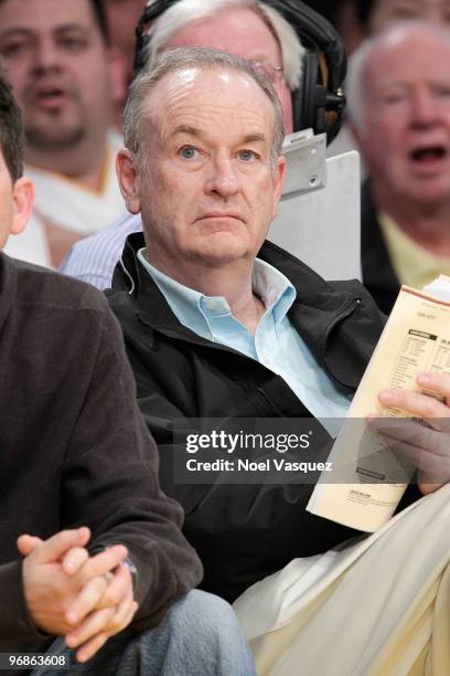 Bill O'Reilly attends a game between the Boston Celtics and the Los Angeles Lakers at Staples Center on February 18, 2010 in Los Angeles, California.