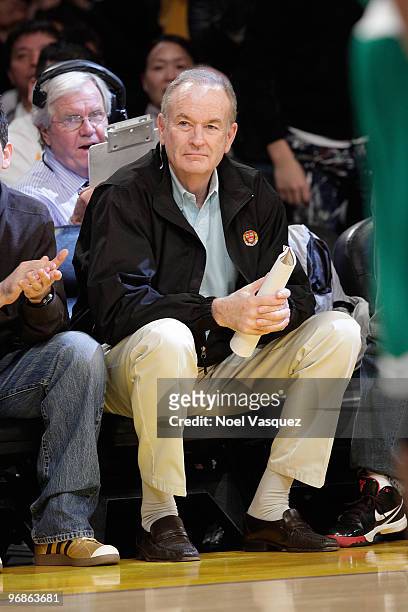 Bill O'Reilly attends a game between the Boston Celtics and the Los Angeles Lakers at Staples Center on February 18, 2010 in Los Angeles, California.