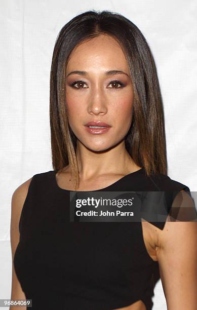 Maggie Q is seen around Bryant Park during Mercedes-Benz Fashion Week on February 16, 2010 in New York City.