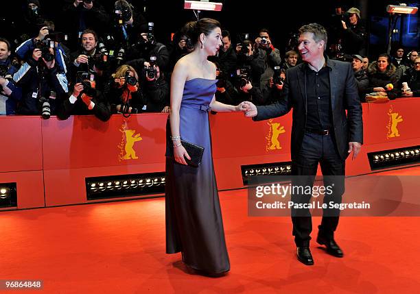 Actors Martina Gedeck and Tobias Moretti attend the 'Jud Suess - Film Ohne Gewissen' Premiere during day eight of the 60th Berlin International Film...