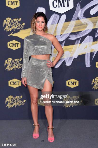 Cassadee Pope attends the 2018 CMT Music Awards at Bridgestone Arena on June 6, 2018 in Nashville, Tennessee.
